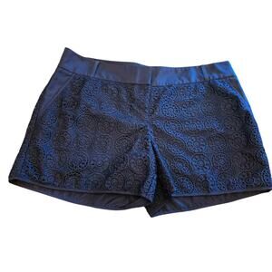The Limited Black Lace Overlay Shorts Women’s Size 16 | Lined | Pockets | Dressy